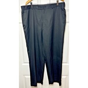 Wool Silk Dress Pants Men's 40x30 Black Tropical Weight Cuffed Luxury Mexico‎